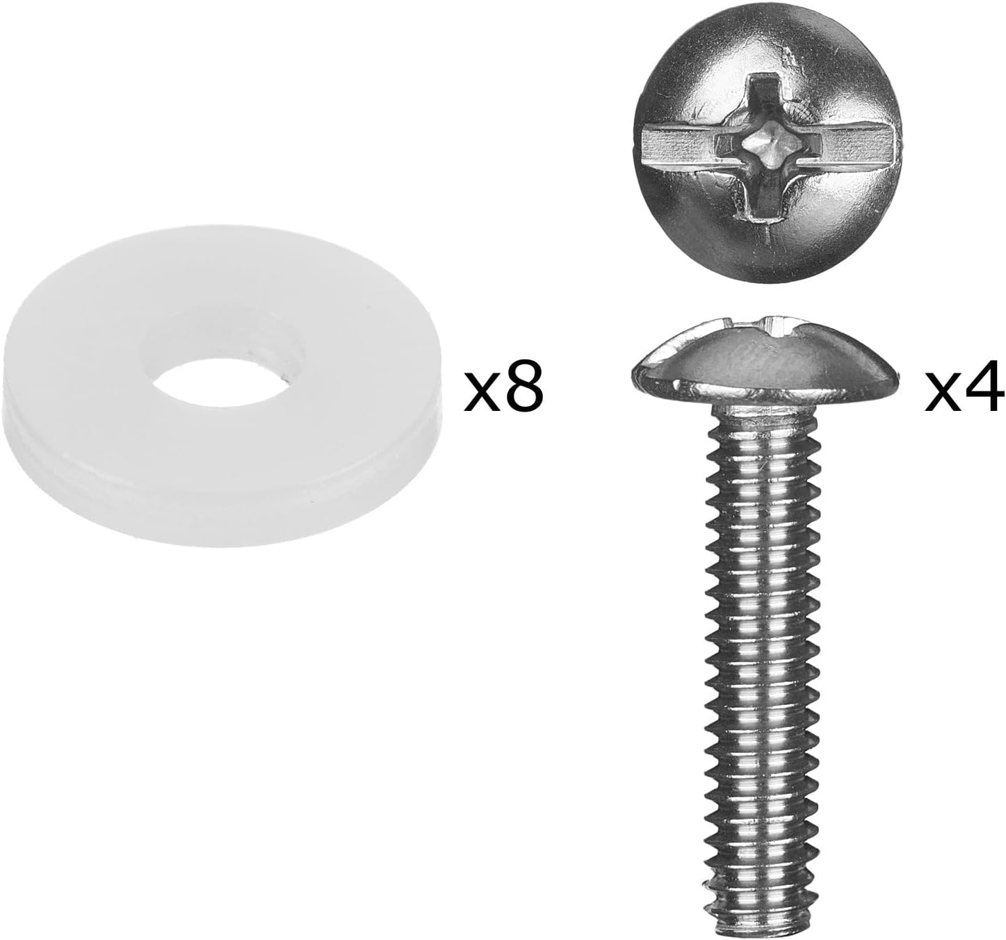 Kit de visserie inclus avec la grille Wargate – 4 vis inox et 8 rondelles pour installation sur casque