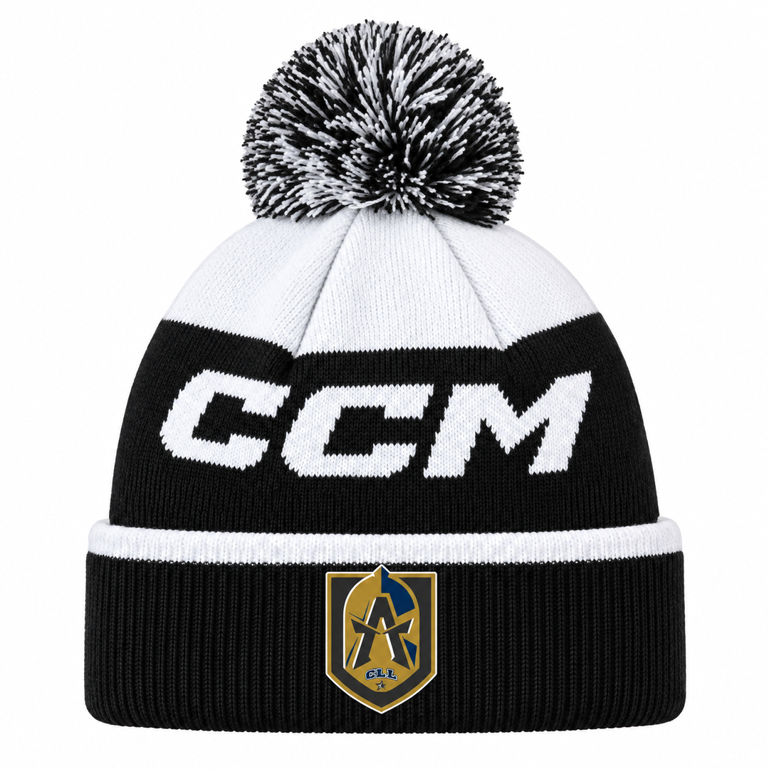 Tuque avec pompon CCM logo brode CLL HPM6TA