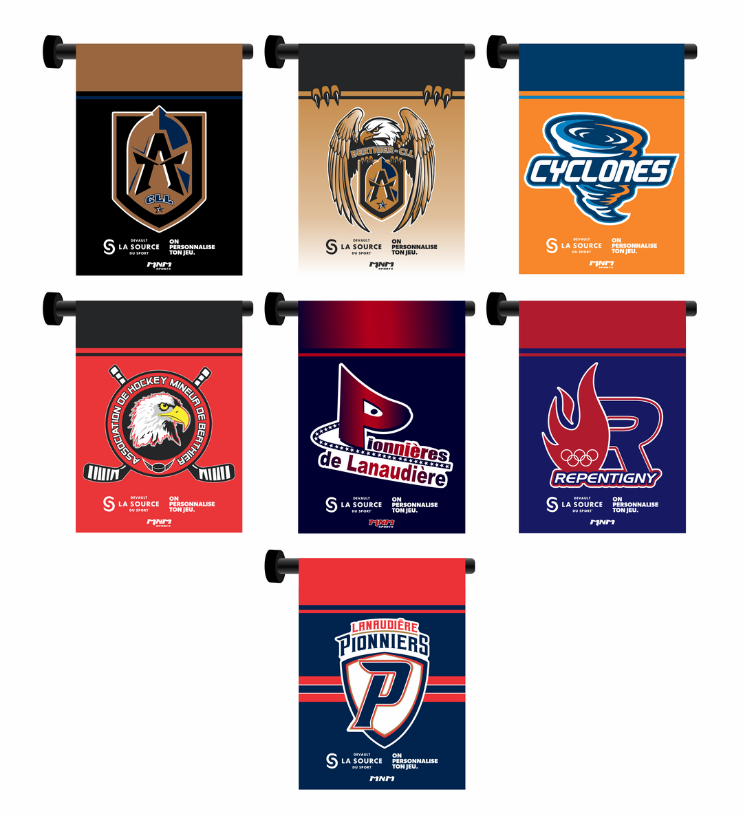 Drapeau de porte aimanté