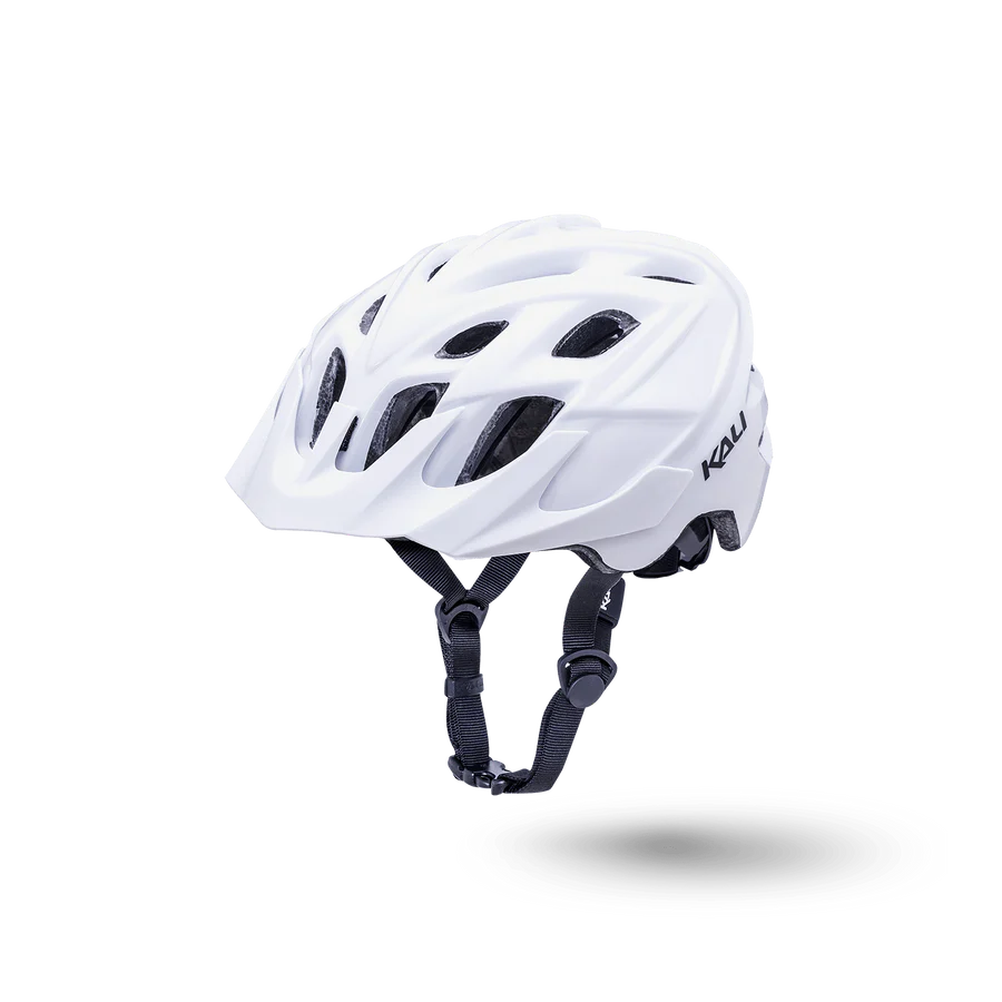  Kali Chakra Solo blanc — casque vélo 292 g Composite Fusion 21 aérations, vue trois quarts