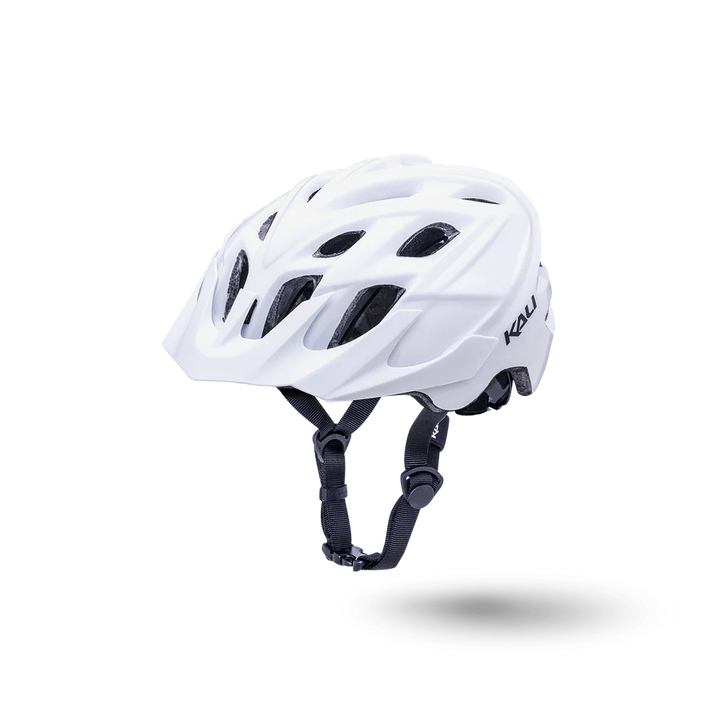  Kali Chakra Solo blanc — casque vélo 292 g Composite Fusion 21 aérations, vue trois quarts