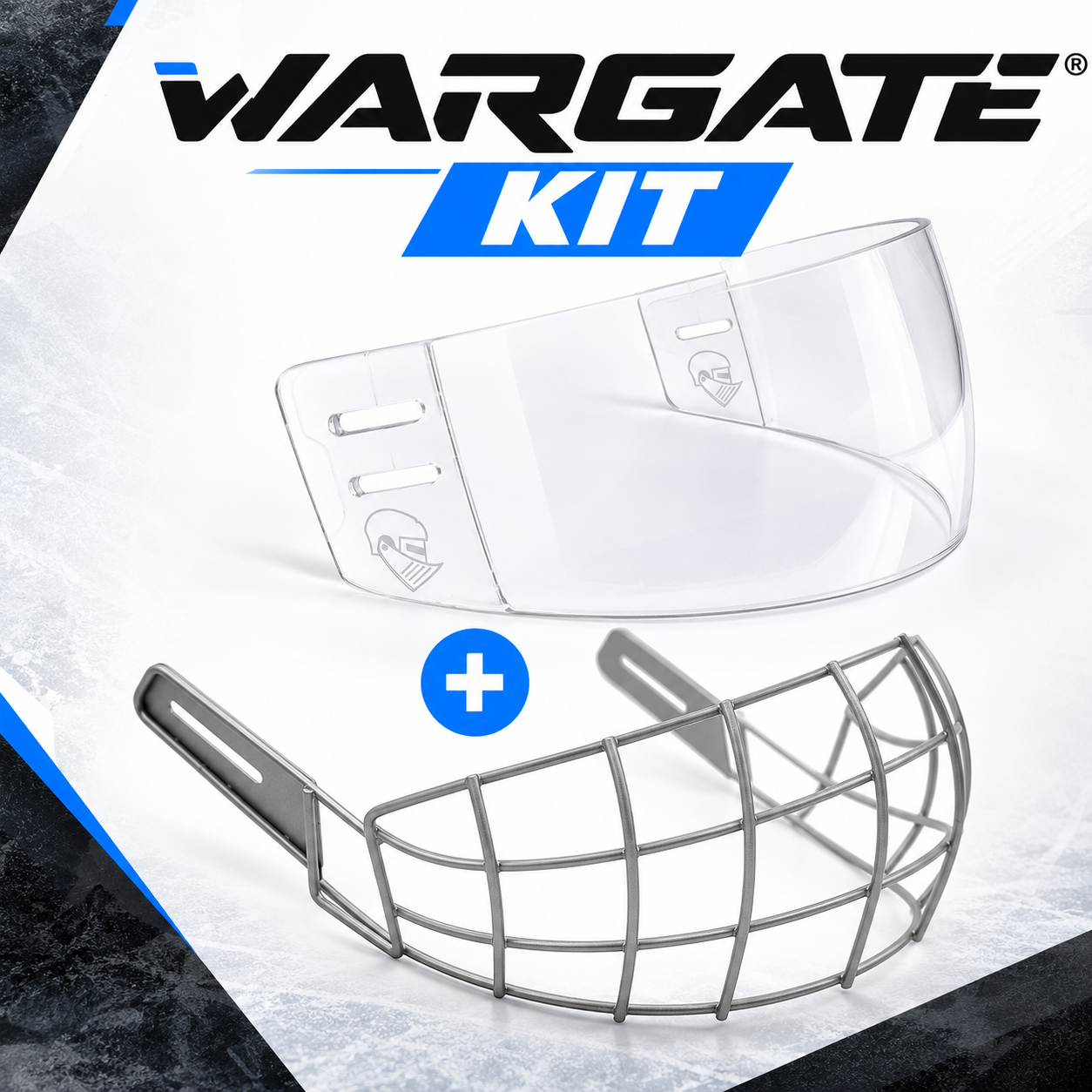 Kit Wargate Hockey — Grille Faciale Inférieure, Protection Complémentaire au Visière